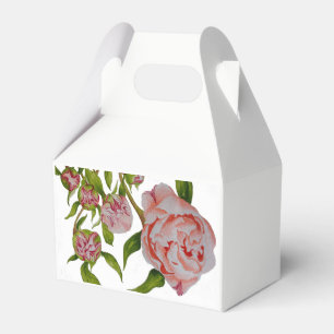 Budding Peonies on Gable Favour Box