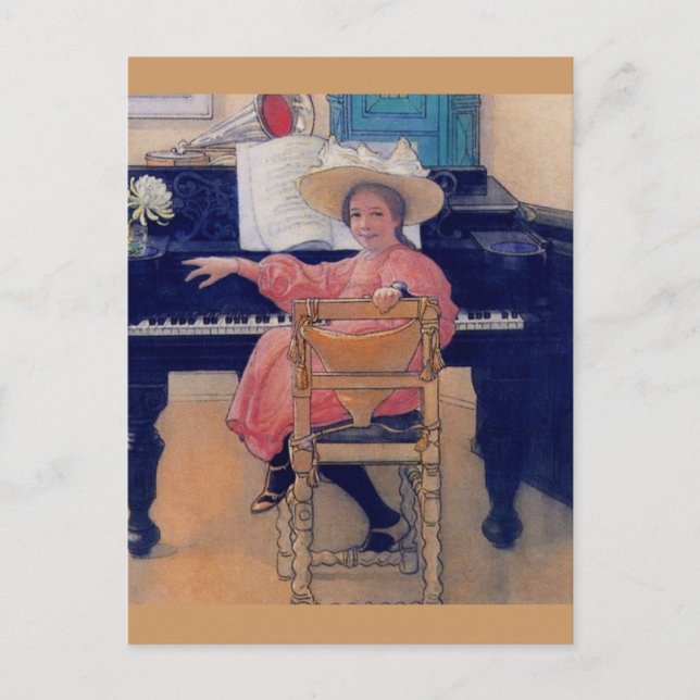 Budding Piano Diva Postcard (Front)