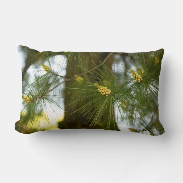 Budding Pine Tree Lumbar Cushion (Front)