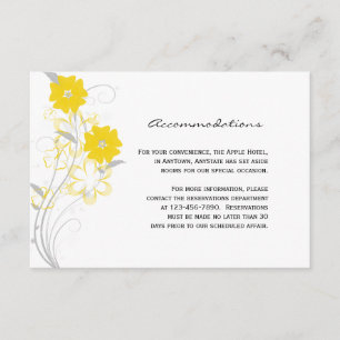 Budding Romance in Yellow Wedding Insert