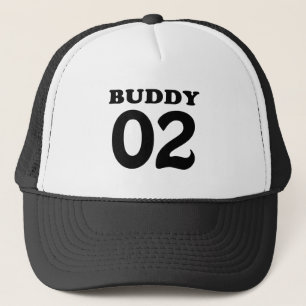 buddy 02 black trucker hat