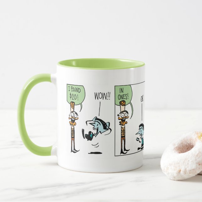 Buddy and Romeo Money mug (With Donut)