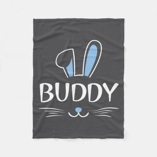 Buddy Bunny Rabbit Face Family Group Easter Fathe  Fleece Blanket (Front)
