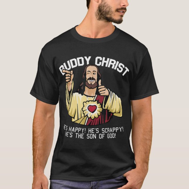 Buddy Christ Christmas Cool Jesus Religious Christ T-Shirt (Front)
