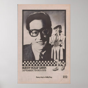 BUDDY HOLLY Poster - 1978 NME - Buddy Holly Week