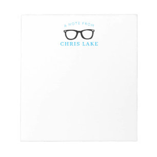 Buddy Holly Retro Black Glasses Note Pad