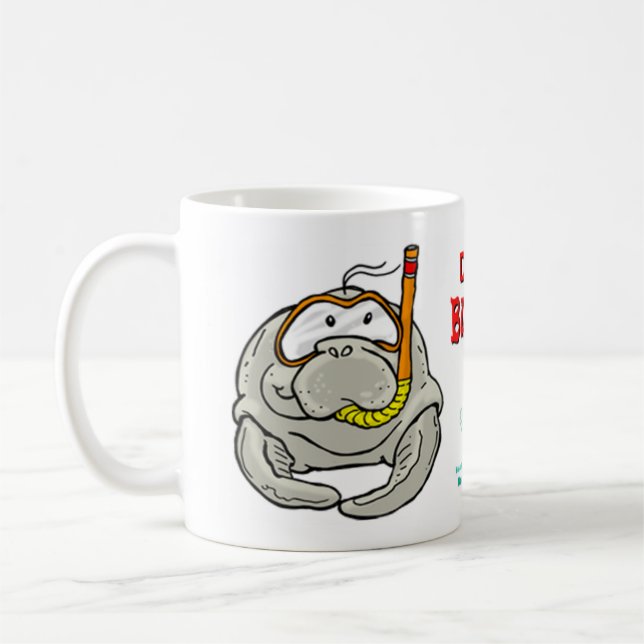 Buddy Manatee, DIVE BUDDY Coffee Mug (Left)