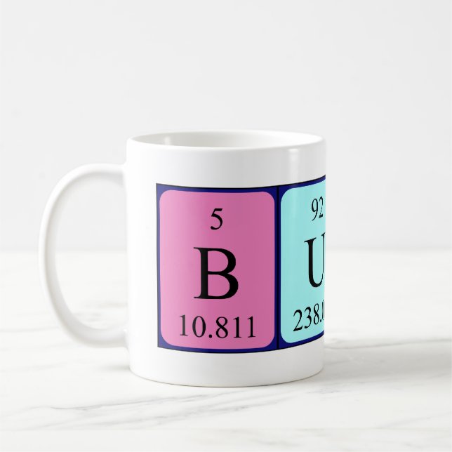 Buddy periodic table name mug (Left)
