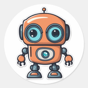 Buddy Robot  Classic Round Sticker