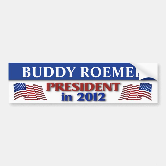 Buddy Roemer for President in 2012 Bumper Sticker (Front)