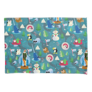 Buddy the Elf and Characters Teal Pattern Pillowcase