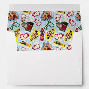 Buddy the Elf and Santa North Pole Pattern Envelope