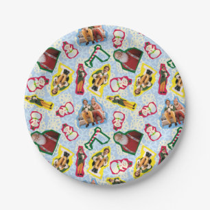 Buddy the Elf and Santa North Pole Pattern Paper Plate