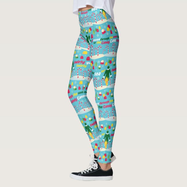 Buddy the Elf Candy Pattern Leggings (Left)
