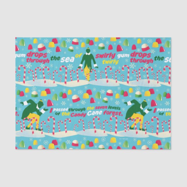 Buddy the Elf Candy Pattern Tissue Paper (Front)