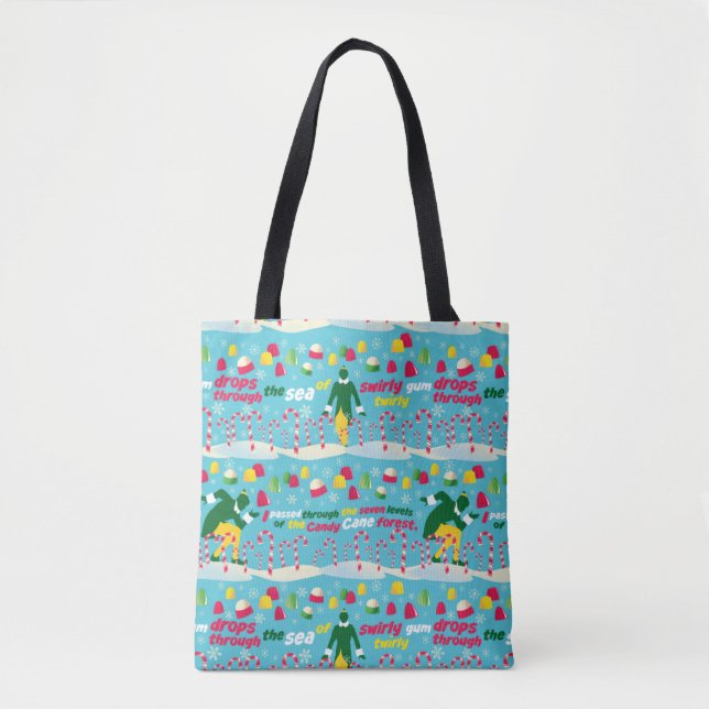 Buddy the Elf Candy Pattern Tote Bag (Front)