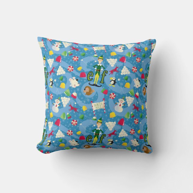 Buddy the Elf Cartoon Pattern Cushion (Front)