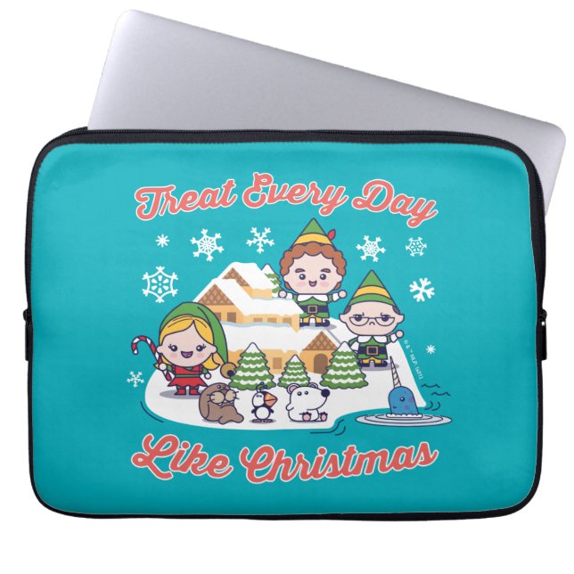Buddy the Elf Chibi Graphic Laptop Sleeve (Front)