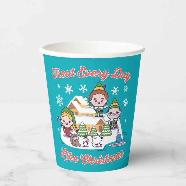 Buddy the Elf Chibi Graphic Paper Cups (Front)