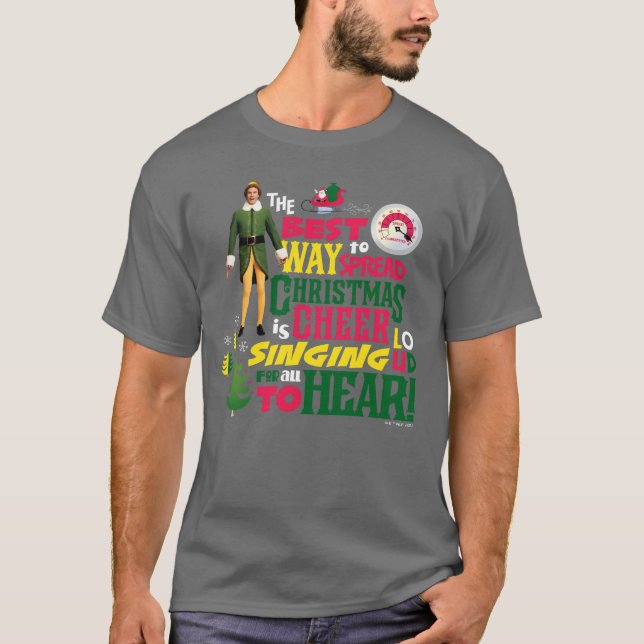 Buddy the Elf | Christmas Cheer Graphic Quote T-Shirt (Front)