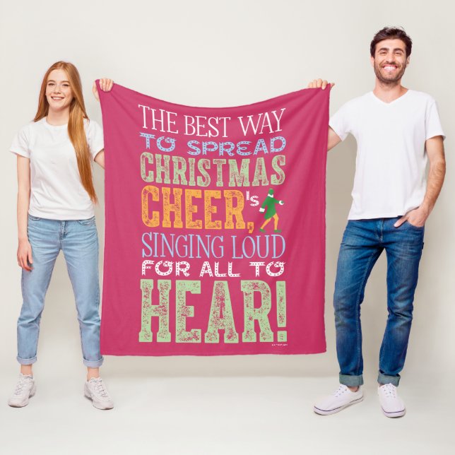 Buddy the Elf | Christmas Cheer Quote Fleece Blanket (In Situ)
