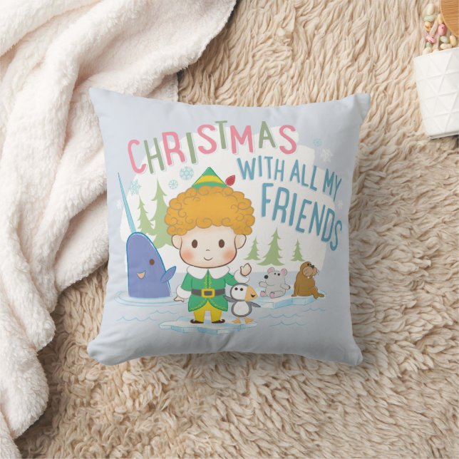 Buddy the Elf Christmas With All My Friends Cushion (Blanket)
