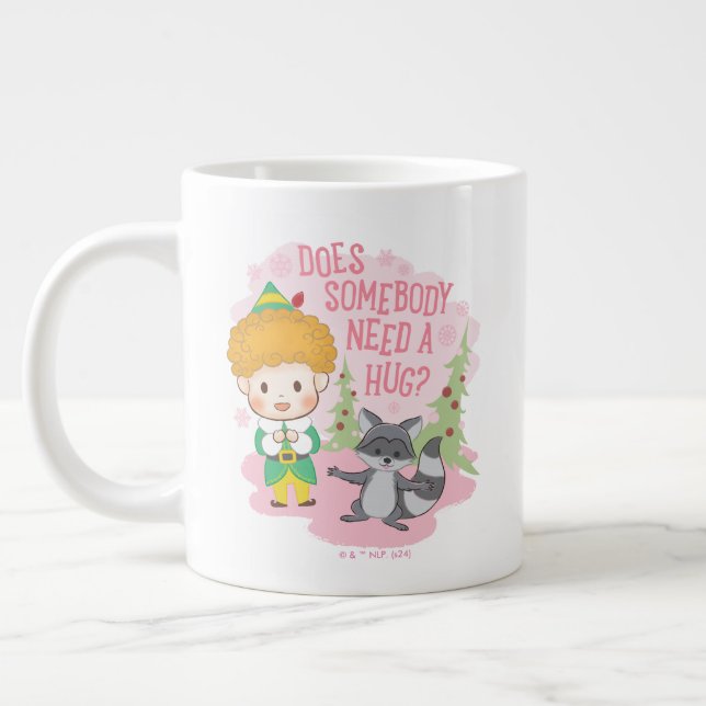 Buddy the Elf Does Somebody Need a Hug? Large Coffee Mug (Left)