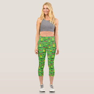 Buddy the Elf   Elf Culture Pattern Capri Leggings