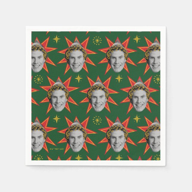Buddy the Elf Emotions Pattern Napkin (Front)