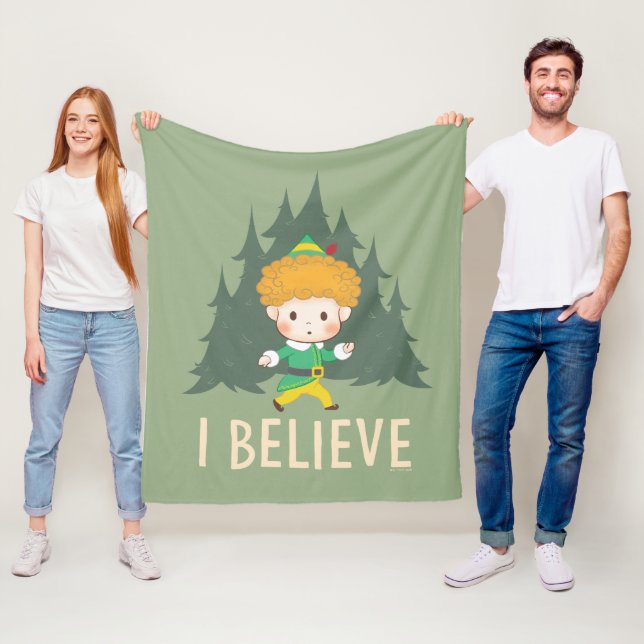 Buddy the Elf I Believe Fleece Blanket (In Situ)