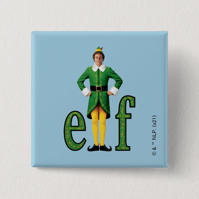 Buddy the Elf Movie Logo 15 Cm Square Badge (Front)