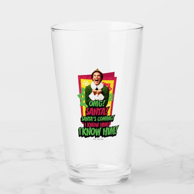 Buddy the Elf | OMG! Santa! Glass (Front)