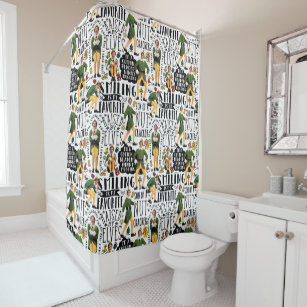 Buddy the Elf Quote Pattern Shower Curtain