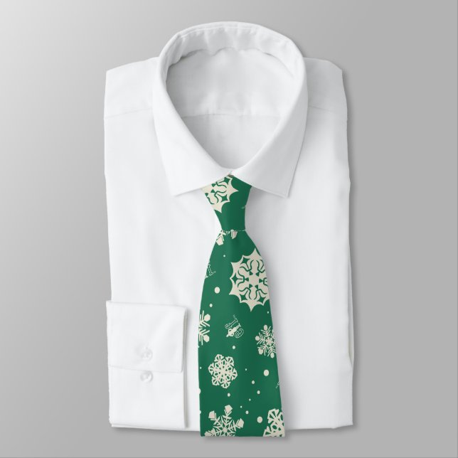 Buddy the Elf Snowflake Pattern Tie (Tied)