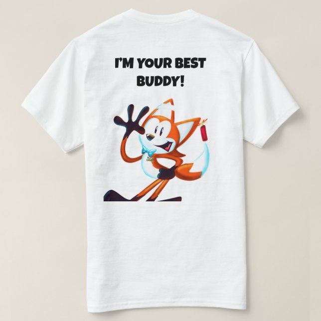 Buddy The Unlucky Fox T-Shirt (Design Back)