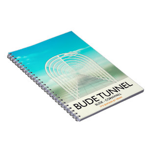 Bude Tunnel, Cornwall Parody Travel poster Notebook