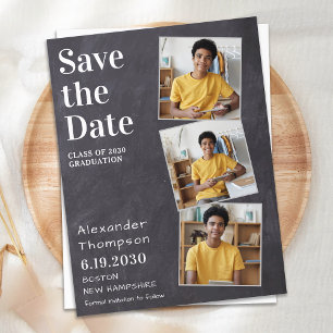Budge Rustic 3 Photo Graduation Save The Date