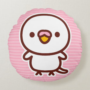 Budgerigar / Albino Round Cushion