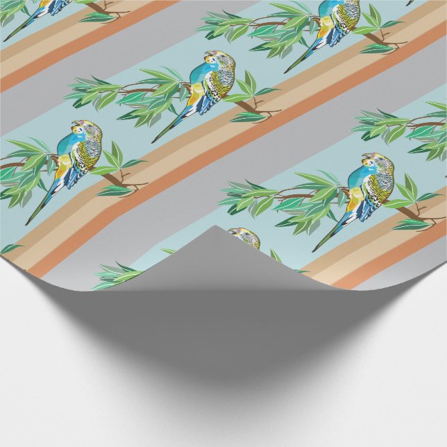 Budgerigar  Australian parakeet Wrapping Paper (Corner)