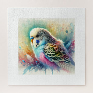 Budgerigar in Colorful Harmony 171024AREF122 - Wat Jigsaw Puzzle