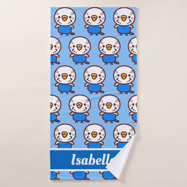 Budgerigar / Normal cobalt female Bath Towel (Bath Towel)