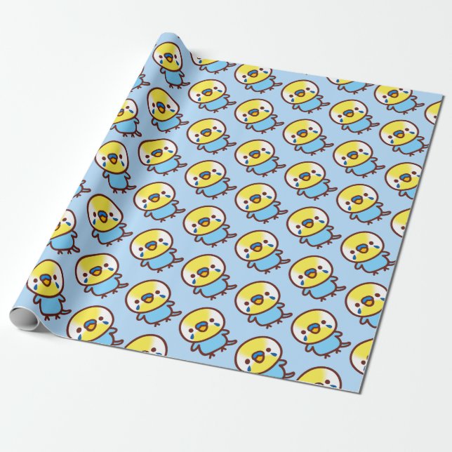Budgerigar / Pastel rainbow male Wrapping Paper (Unrolled)