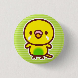 Budgerigar / Recessive pied budgie 3 Cm Round Badge