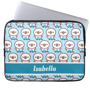 Budgerigar / Sky blue recessive pied Laptop Sleeve