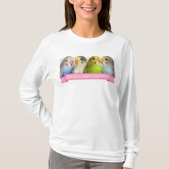 Budgerigars realistic painting T-Shirt (Front)