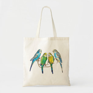 budgerigars tote bag