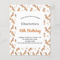 Budget 18th birthday party cats white golden