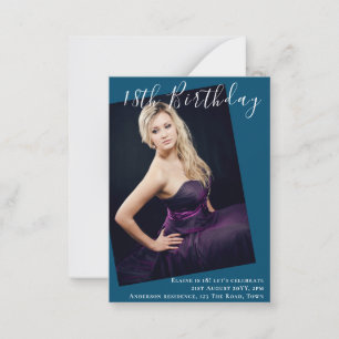 BUDGET 18th Birthday PHOTO Invite Announcement