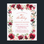 BUDGET 18th Birthday Red Rose Pink Peony Invite<br><div class="desc">Red roses and blush pink peonies are nestled in dark green leaves on this beautiful and unique birthday invitation. Classic script calligraphy lets your guests know it's a milestone birthday and who the birthday celebrant is. This item is part of the Red Rose Pink Peony collection. It contains the templates...</div>