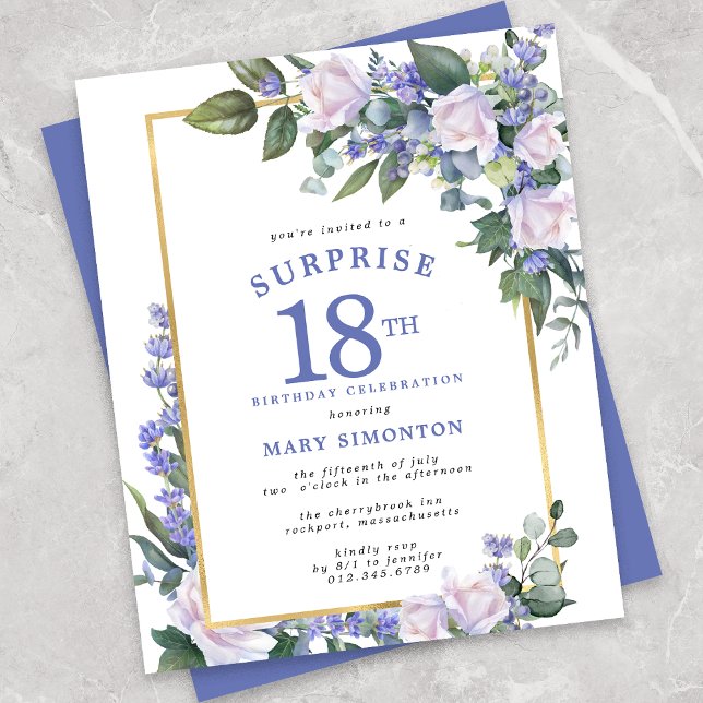 Budget 18th Birthday Surprise Party Invitation (Creator Uploaded)